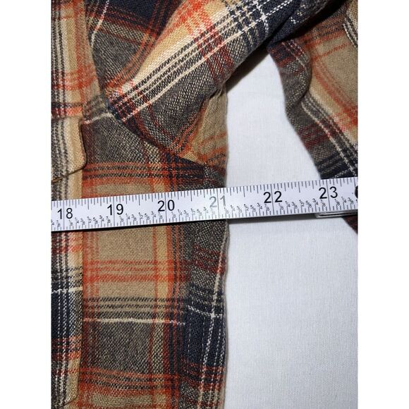 Vintage Pendleton Men's M/L 15 1/2 42" Chest Plaid Shirt Red Tan Gray Wool EUC - Picture 6 of 13